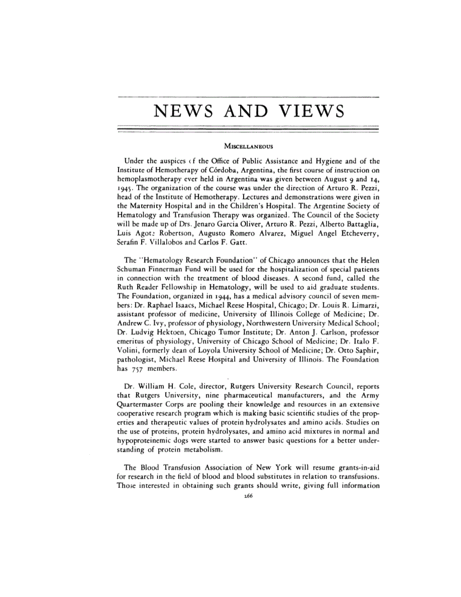 First page of NEWS AND VIEWS