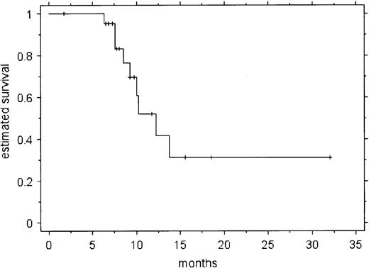Figure 1. Freedom from progression in the entire cohort.