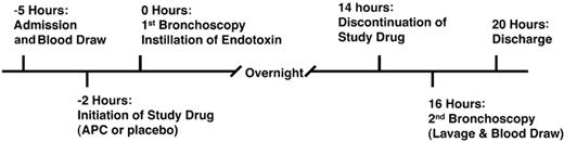 Figure 1. Experimental design of the endotoxin-induced pulmonary inflammation study.