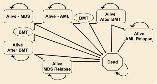 Markov decision model. See the complete figure in the article beginning on page 579.