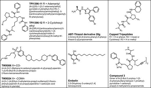 Figure 6. IAP antagonists. The structures of nonpeptidyl chemical inhibitors are shown.