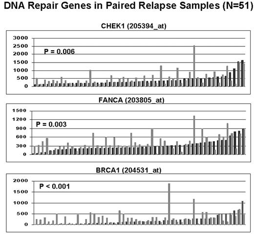 DNA Repair Genes in Paired Relapse Samples (N=51)