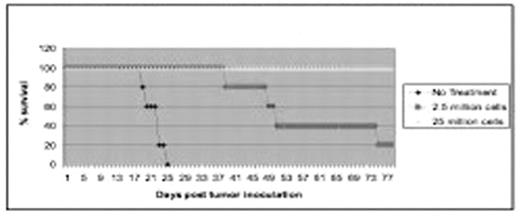 Figure 4. Active Immunology of 3-day MMI medulloblastoma