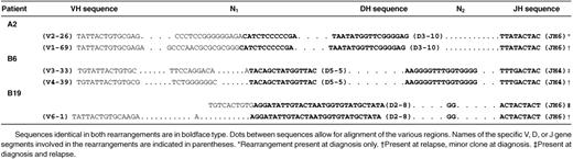 Figure 1. Sequence analysis showing ongoing recombination mechanisms