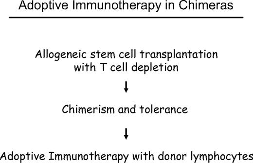 Figure 3. Adoptive immunotherapy in chimeras.