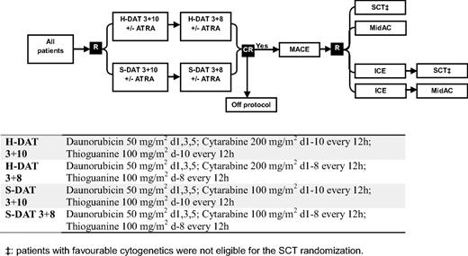 Figure 1. AML12 trial design: ATRA randomization.