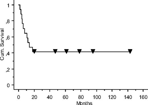 Figure 1. Overall survival (n = 17).