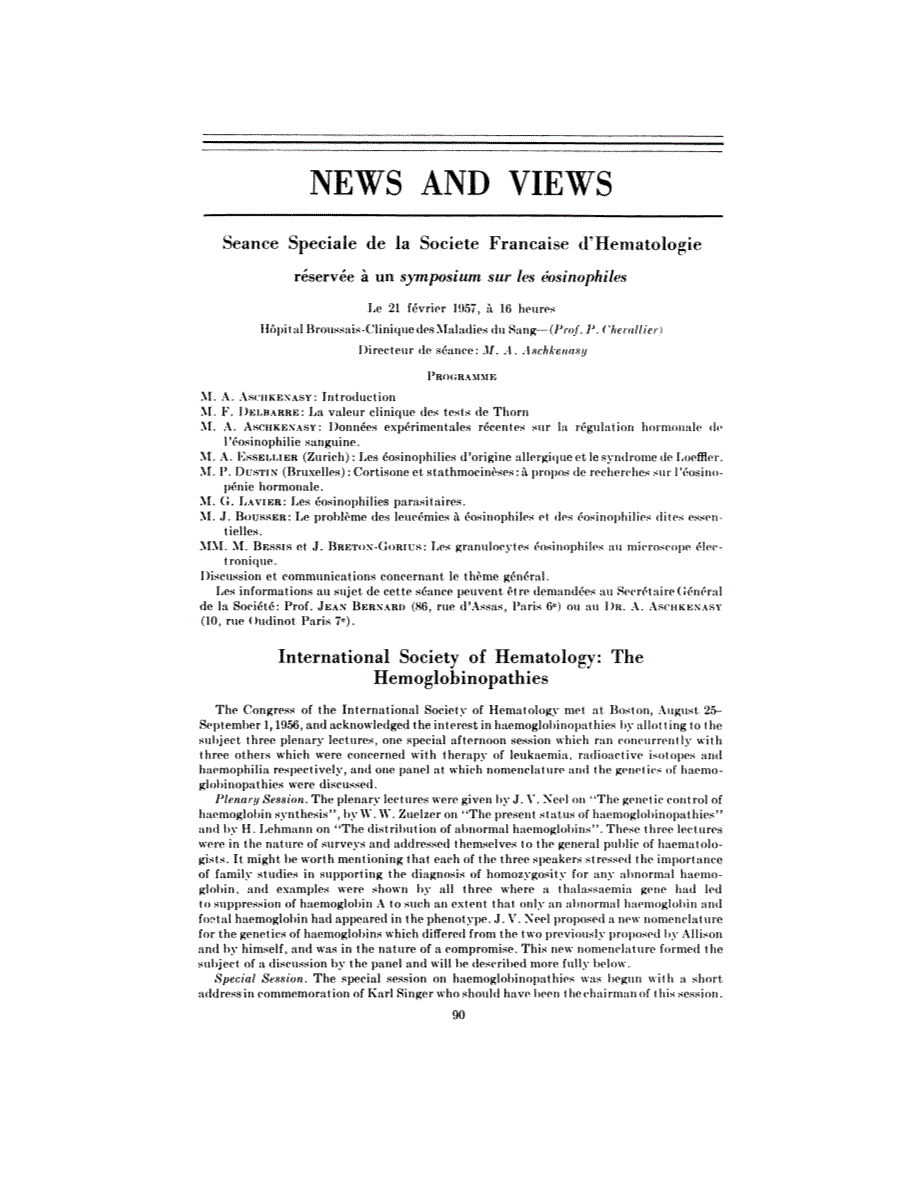First page of NEWS AND VIEWS