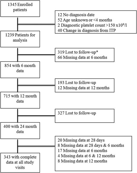 Figure 1. Patient enrollment and follow-up. *Lost to follow-up indicates patients did not have any subsequent visits.