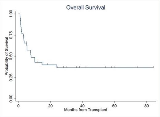 Figure 3. Overall Survival (Kaplan-Meier curve).