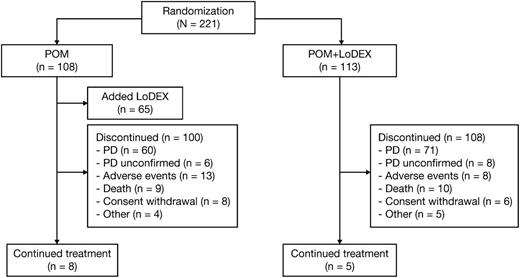 Figure 1. CONSORT diagram. PD, progressive disease.
