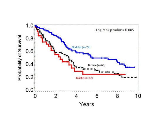 Figure 2. OS of different subtypes of MCL