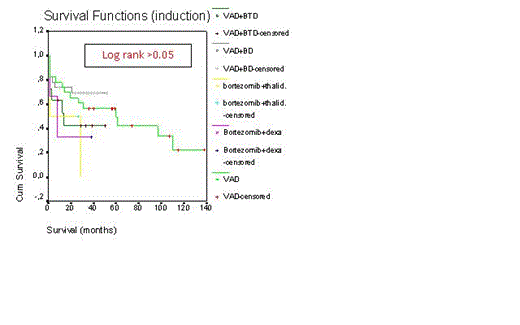 Figure.2. Overall survival (Induction therapies). / Log rank >0.05