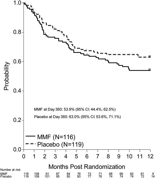 Figure 4. DFS by study arm (P = .17).