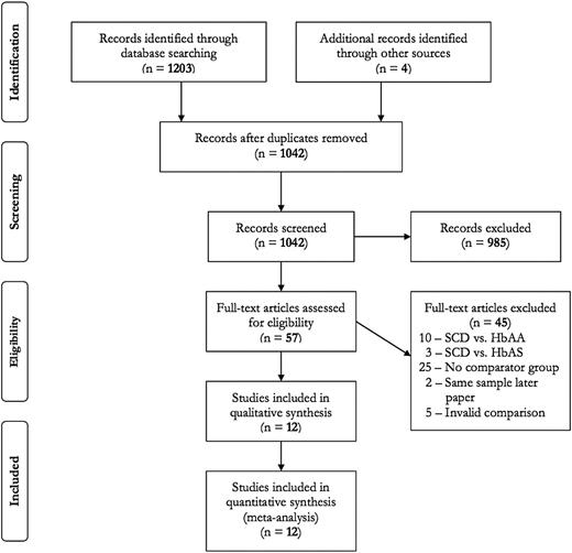 Figure 1. Search results for prophylactic transfusion in sickle cell disease in pregnancy.