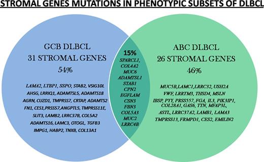 Figure 1. Stromal gene signature profile in ABC and GCB subsets of DLBCL.