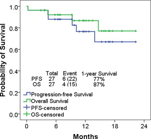 Figure 1. Progression-free survival and overall survival