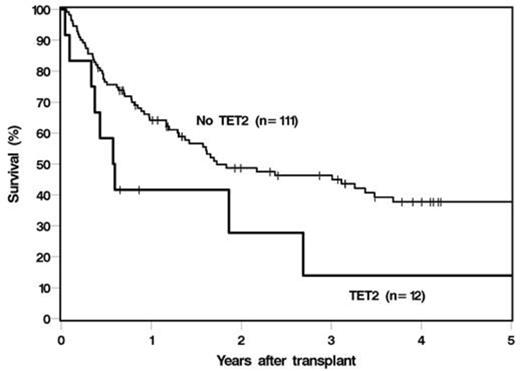 Figure 1. Overall Survival by TET2 mutation status