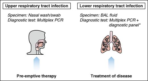 Figure 1. Therapeutic strategies for respiratory viral infections posttransplant. *See supplemental Table 1.
