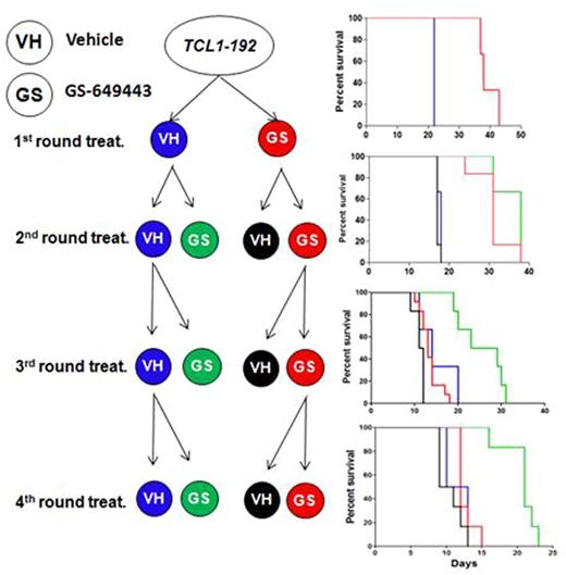 Treatment scheme for generation of resistance in vivo.