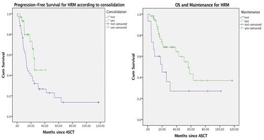 Figure 1. Overall survival and maintenance
