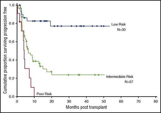 Figure 2. PFS based on the 3 risk groups.