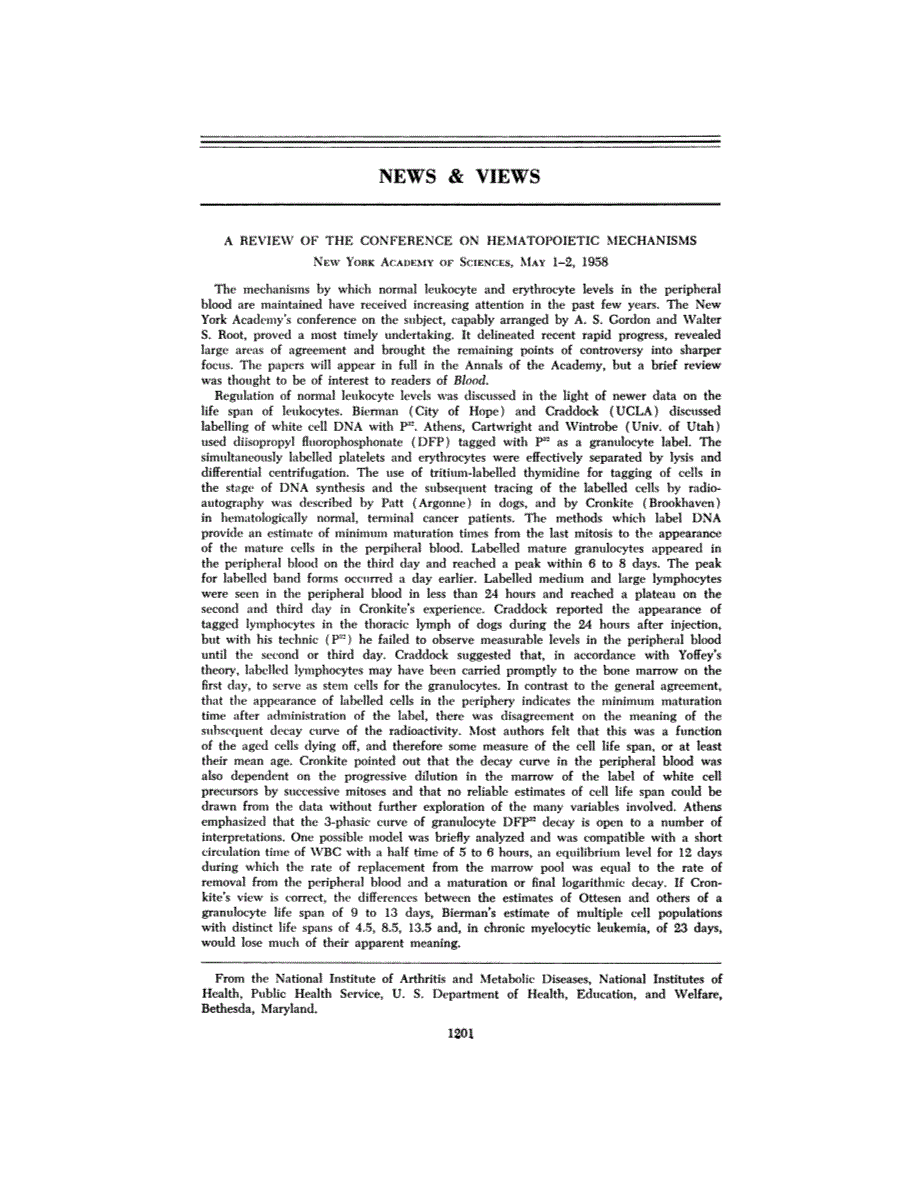 First page of NEWS & VIEWS