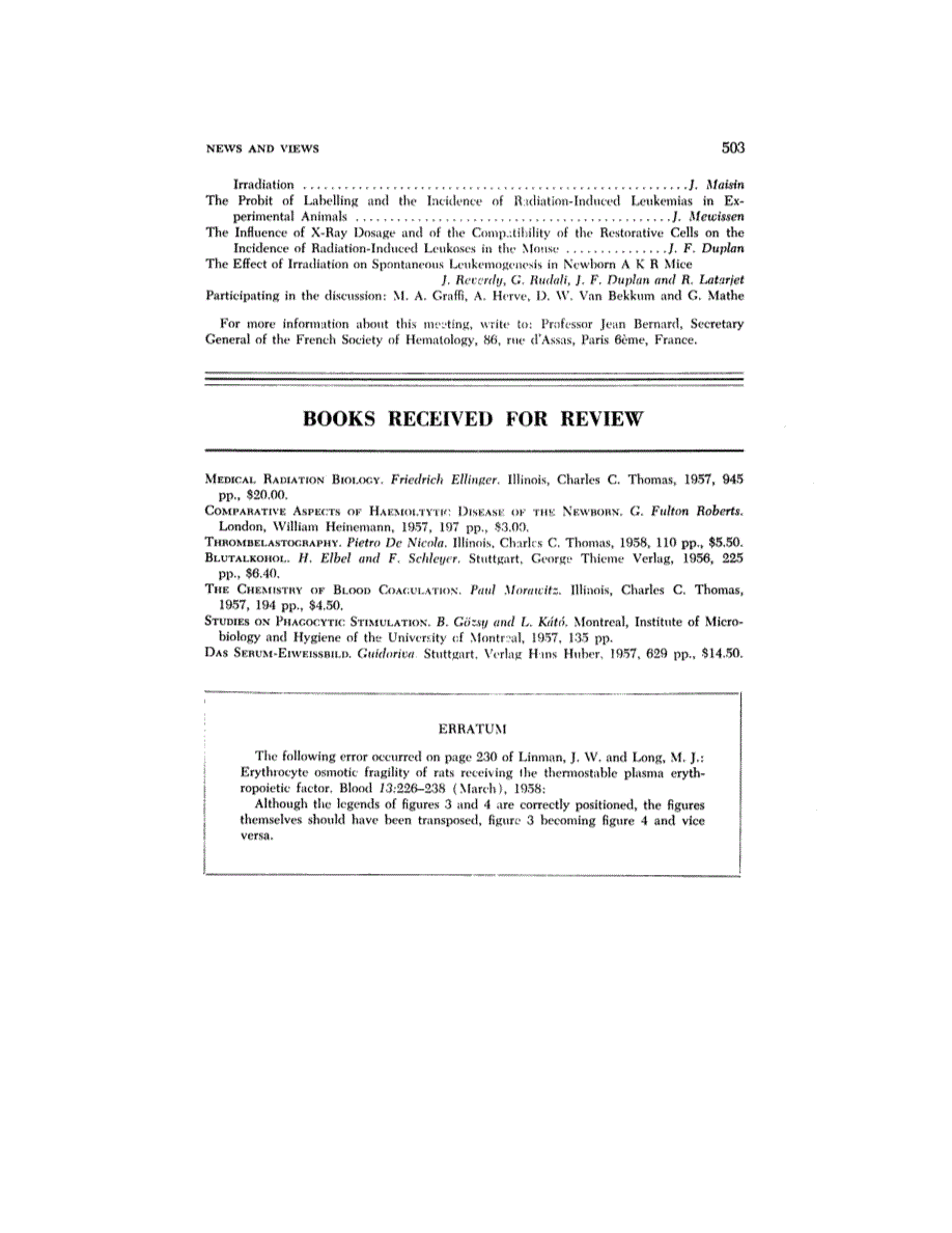 First page of BOOKS RECEIVED FOR REVIEW