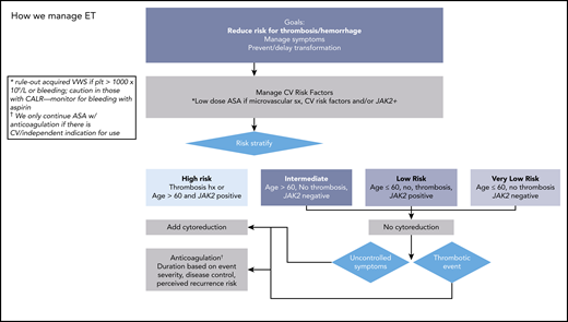 How we manage ET. Adapted with permission from Stein and Gerds.88