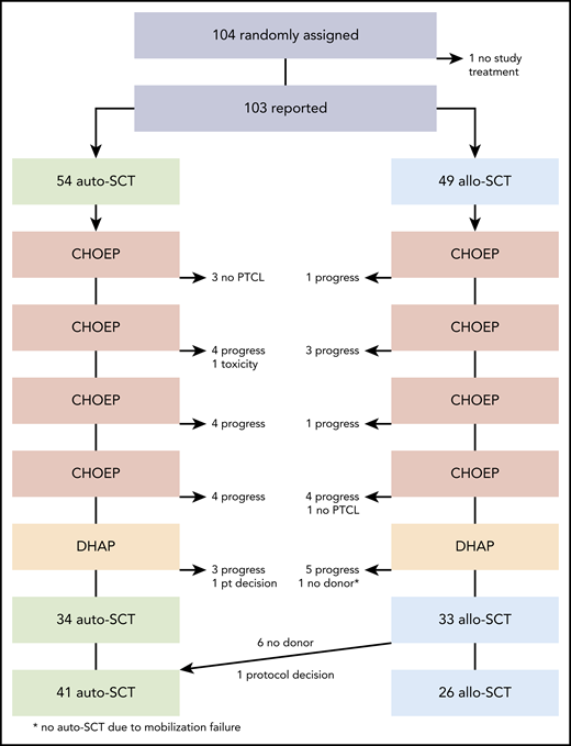 CONSORT diagram. no PTCL, no PTCL according to reference pathology.