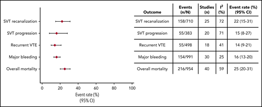 Radiological and clinical outcomes in patients without anticoagulant therapy.