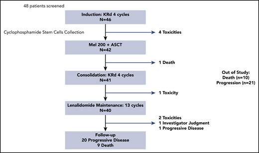 Patient disposition. Mel, melphalan.