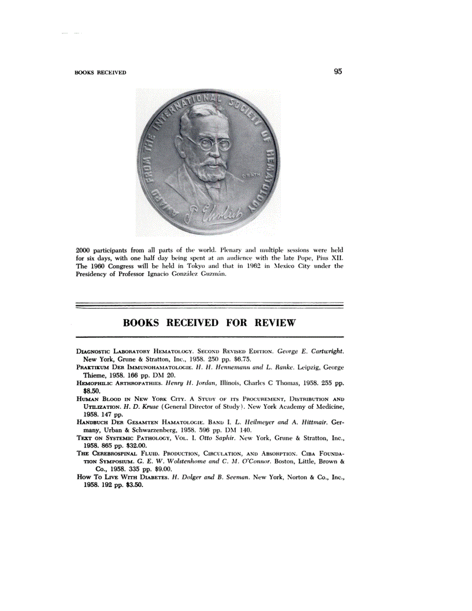 First page of BOOKS RECEIVED FOR REVIEW