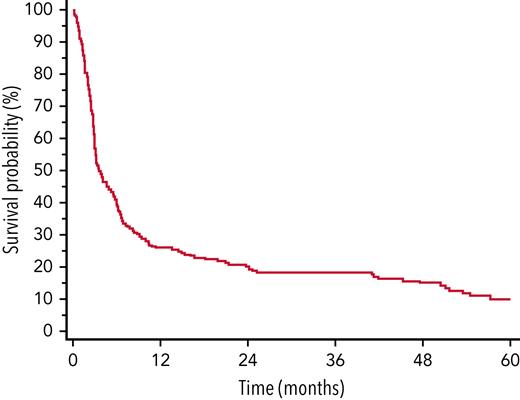 OS in 249 patients with stage IIIb AL amyloidosis.