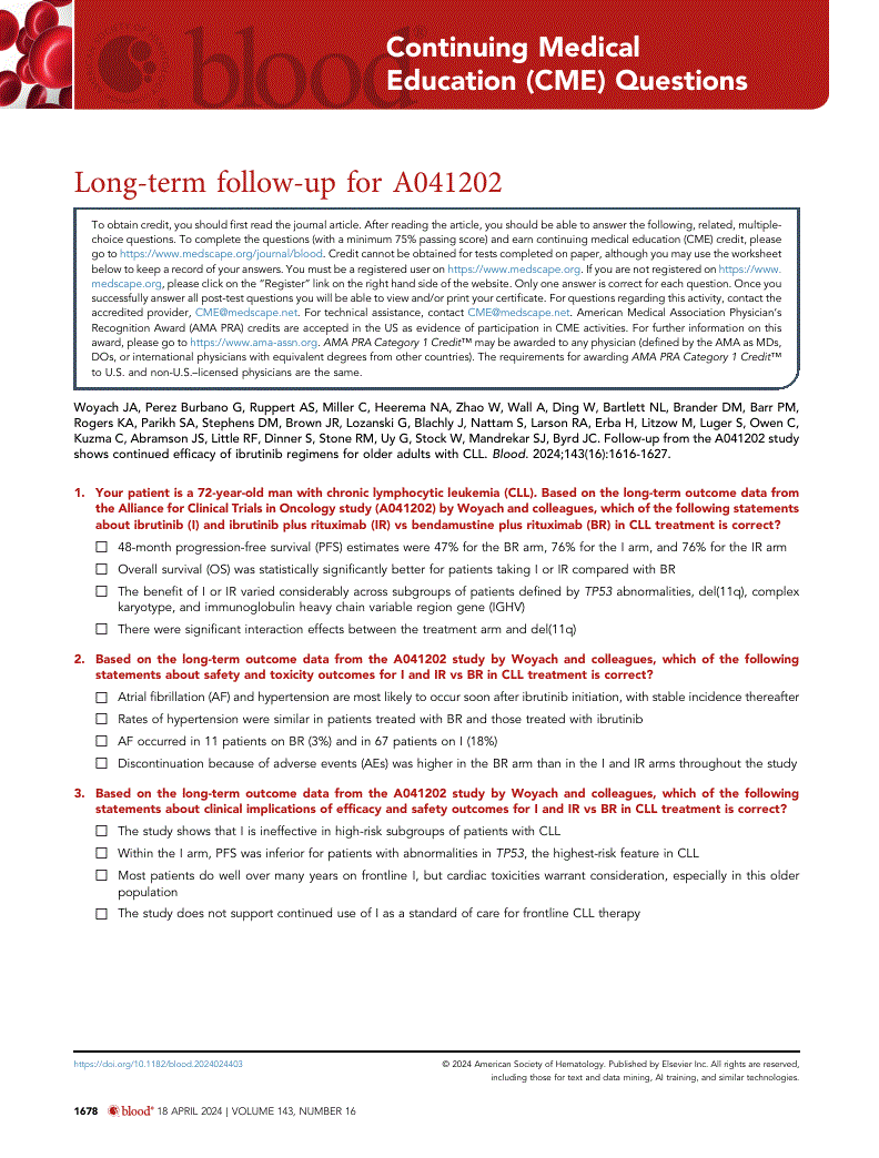First page of Long-term follow-up for A041202