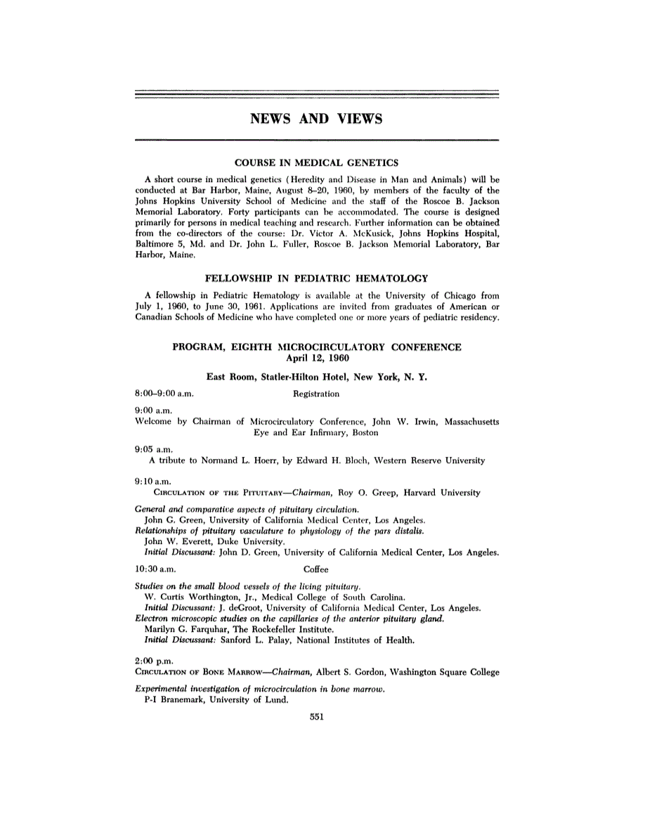 First page of NEWS AND VIEWS