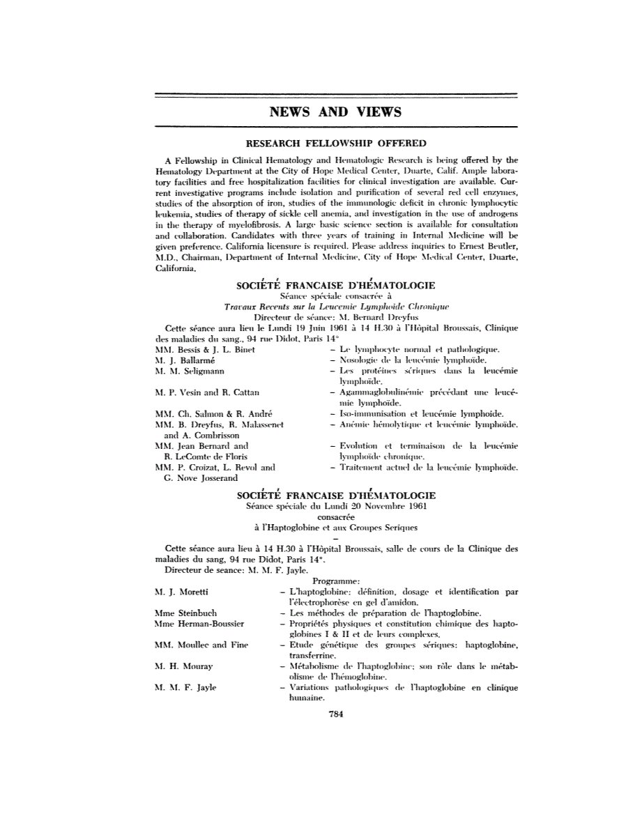 First page of NEWS AND VIEWS