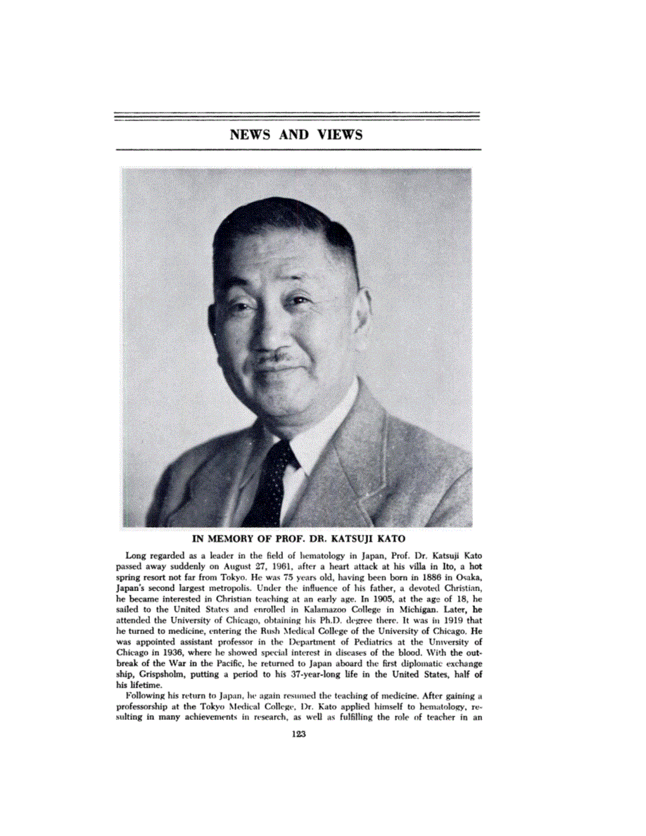 First page of NEWS AND VIEWS