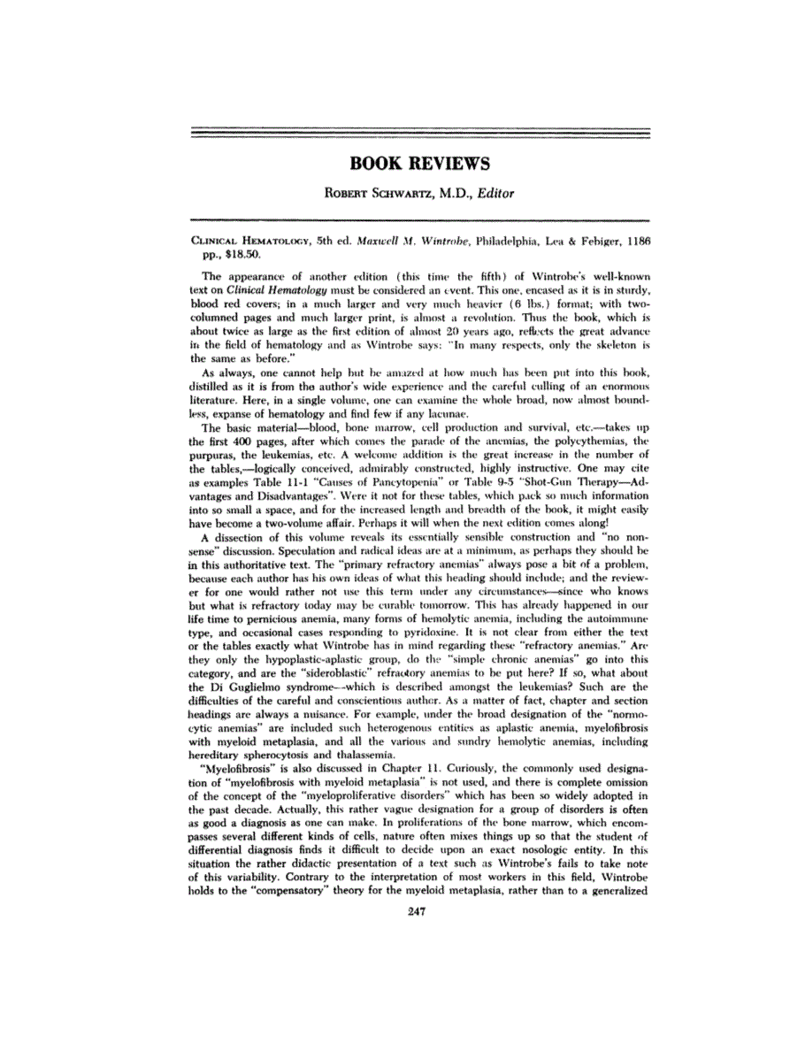 First page of BOOK REVIEWS