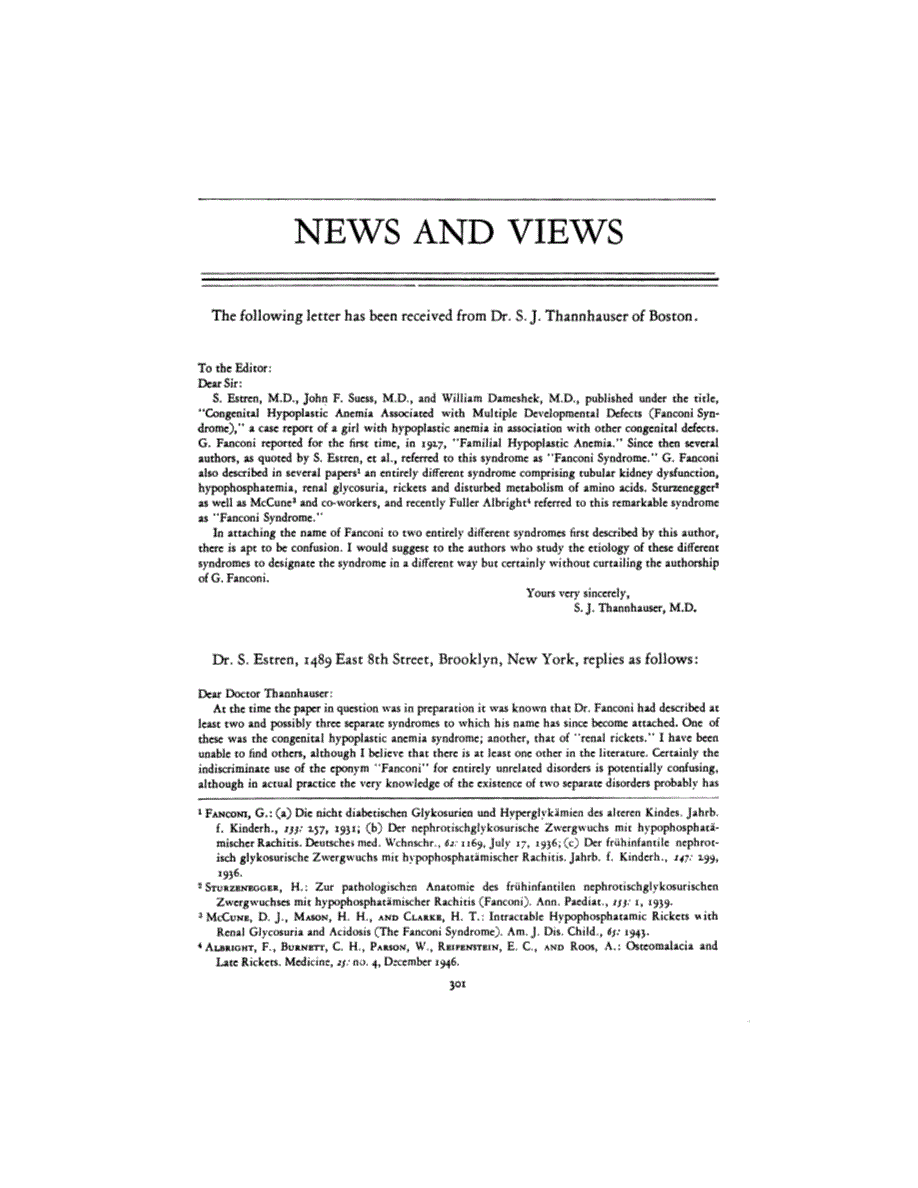 First page of NEWS AND VIEWS