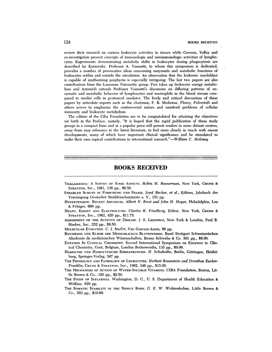 First page of BOOKS RECEIVED