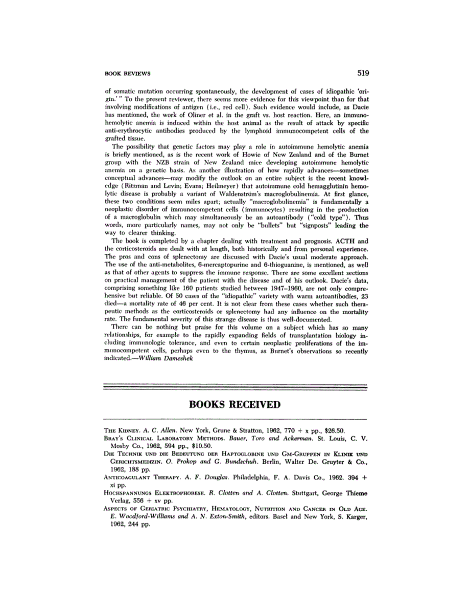 First page of BOOKS RECEIVED
