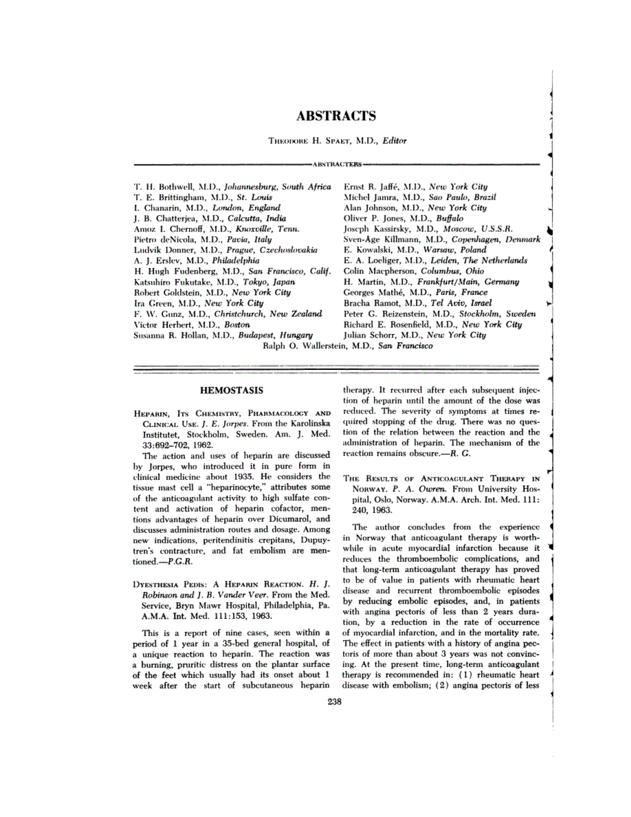 First page of ABSTRACTS