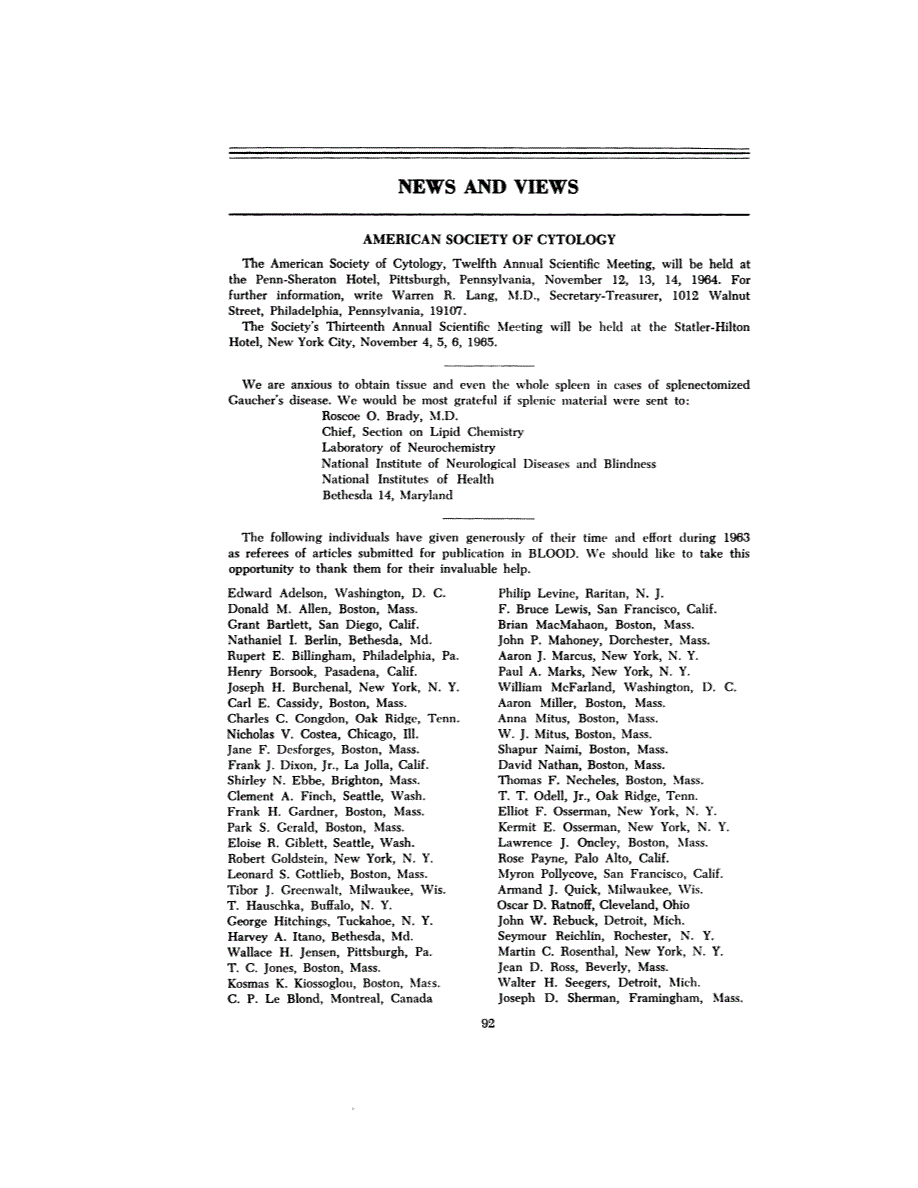 First page of NEWS AND VIEWS