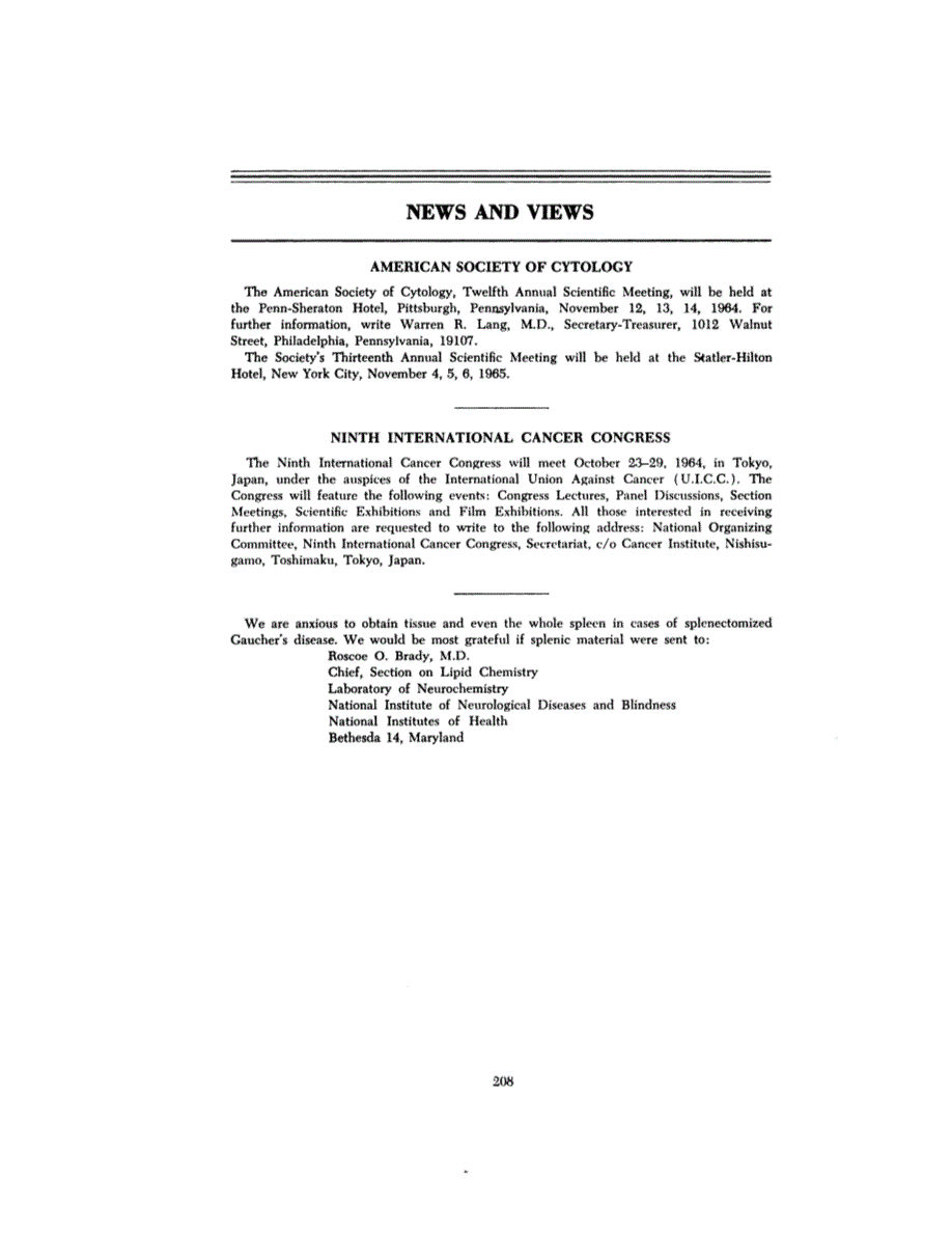 First page of NEWS AND VIEWS