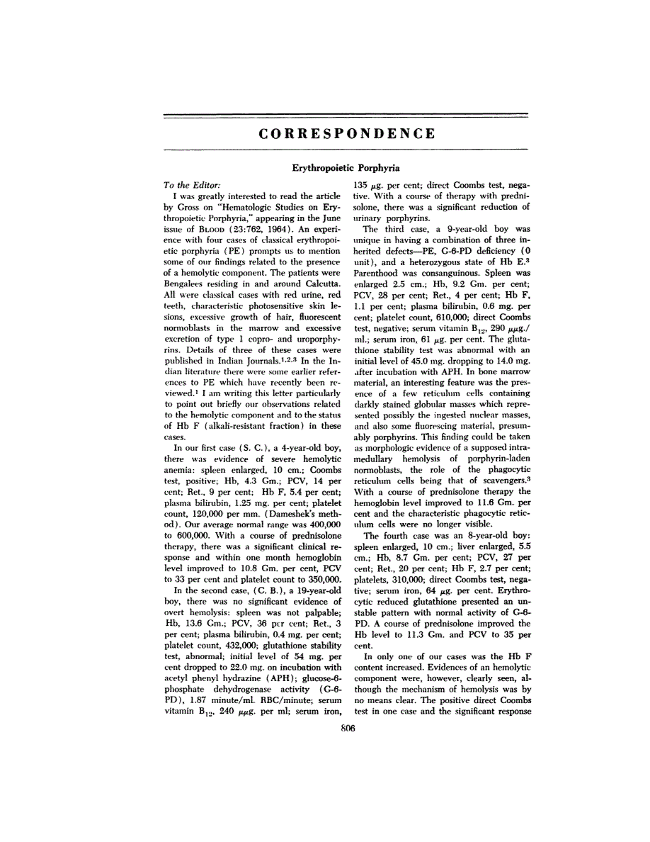 First page of CORRESPONDENCE