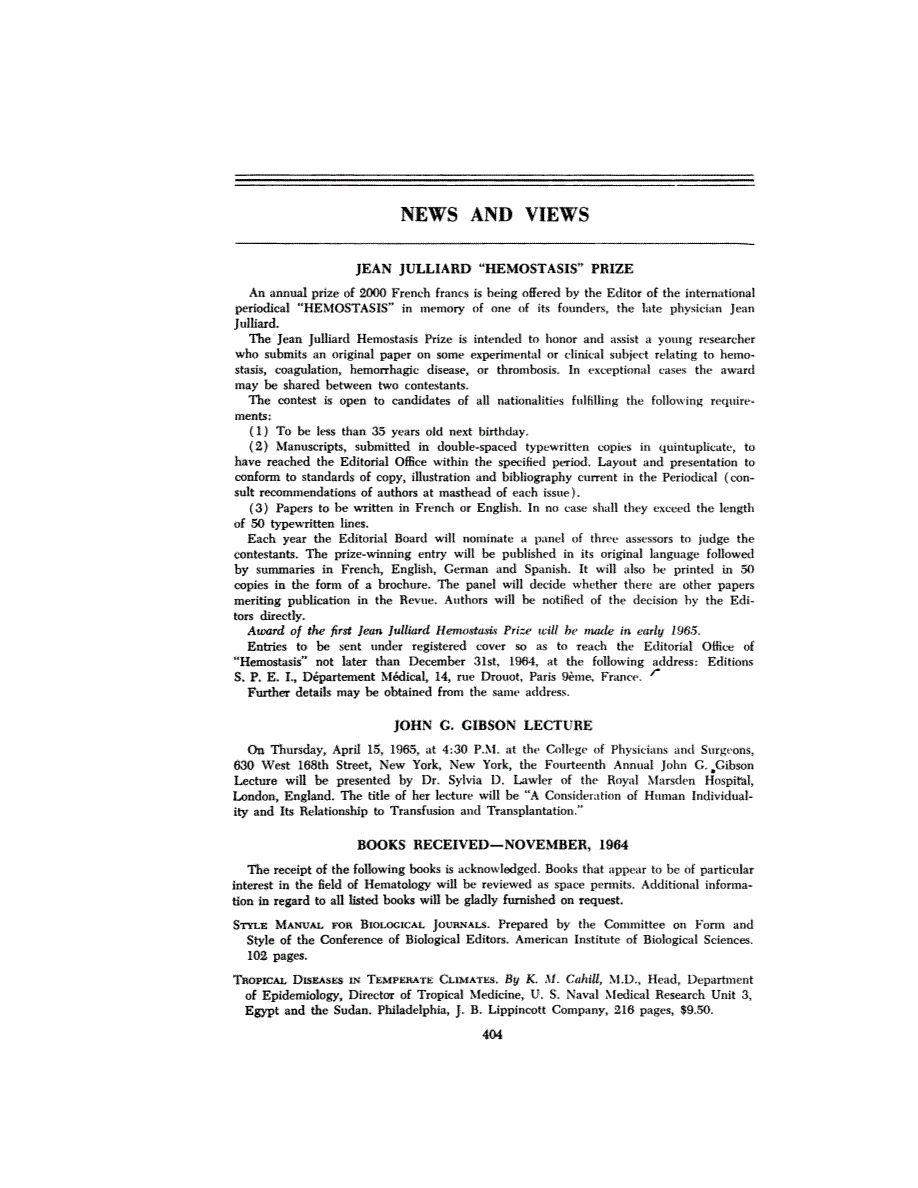 First page of NEWS AND VIEWS