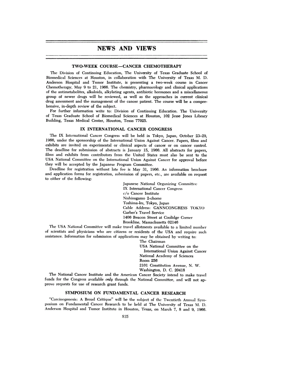 First page of NEWS AND VIEWS