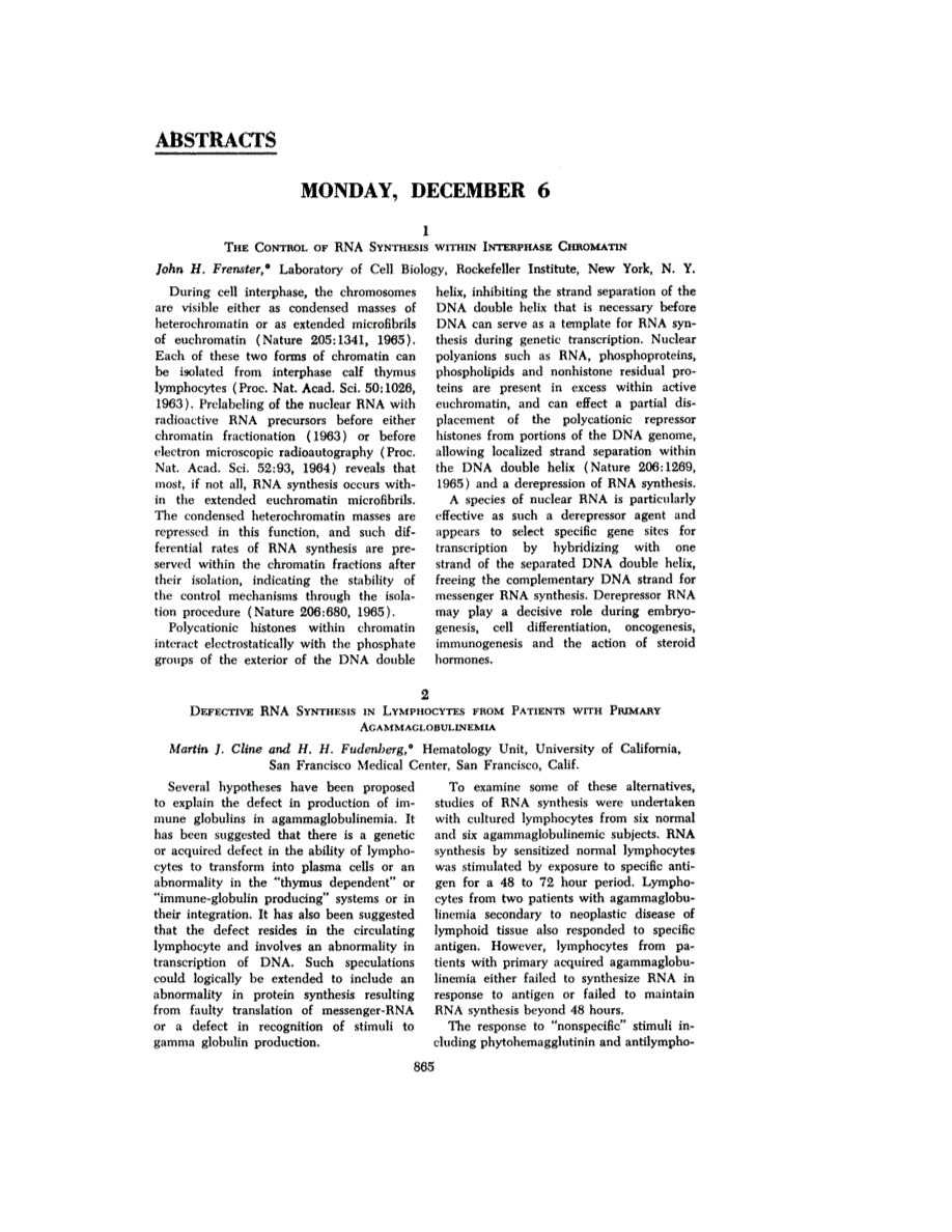 First page of ABSTRACTS
