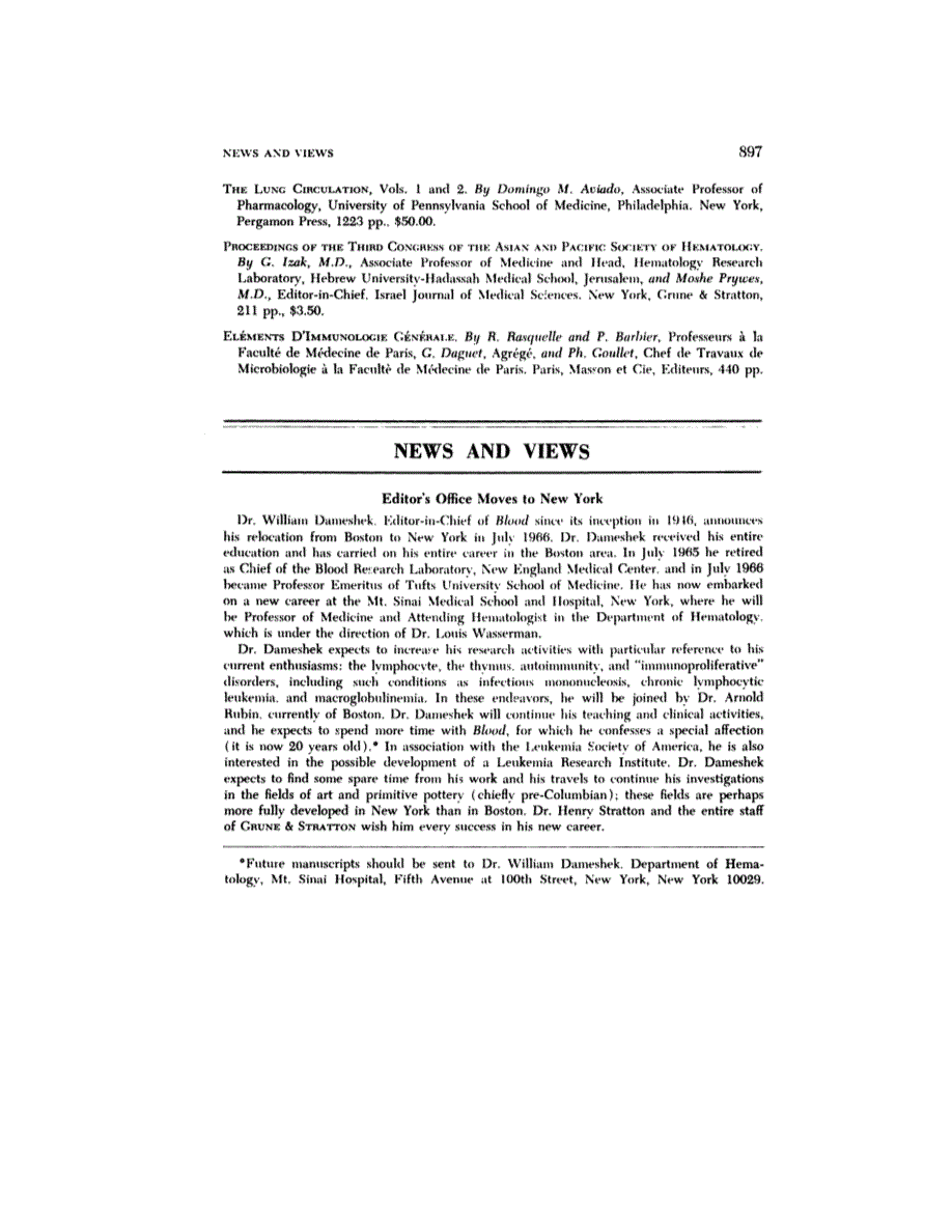 First page of NEWS AND VIEWS